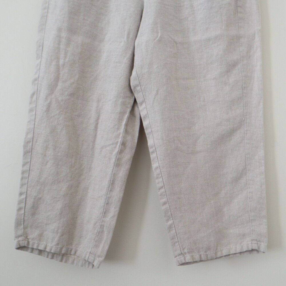 J Jill Size M Love Linen 100% Natural Linen Comfort Stretch Crop Pants - Picture 6 of 10